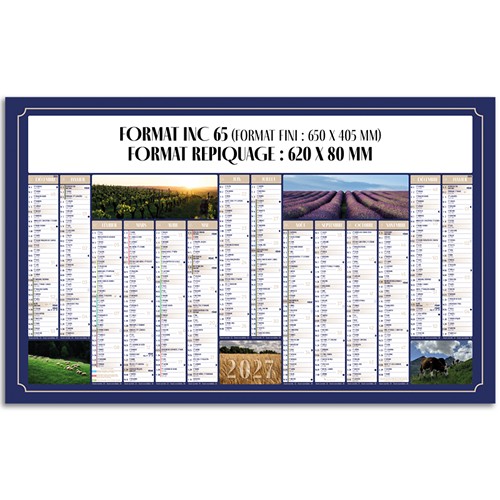 CALENDRIER BANCAIRE THEMATIQUE GASTRONOMIE FRANCAISE_INC 65_2027